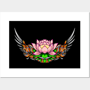 Lotus flower Posters and Art